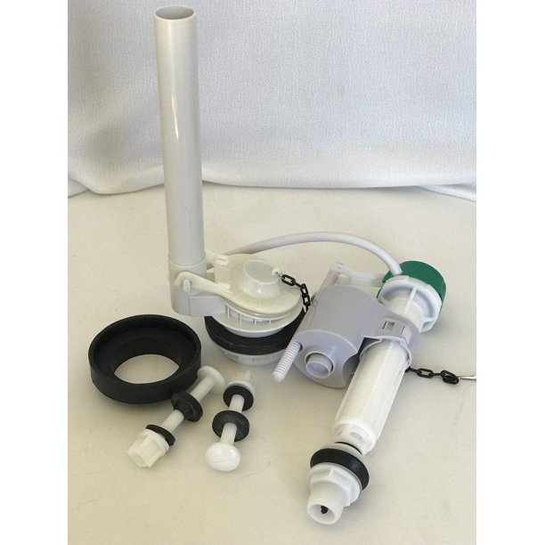 Lowes AquaSource, two piece toilet/ Fast Fill Valve & 2.5 in. Flush Valve  with all installation parts included by NuFlush