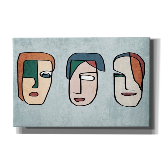 Epic Graffiti 'FACES LINE ART 2' by Irena Orlov, Canvas Wall Art, 40"x26"