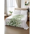 thumbnail image 2 of Sage Green Eucalyptus Leaves Flat Sheet Only Twin Size, Soft Breathable Bed Top Sheets for Mattress, Spring Summer Botanical Floral Luxury Bedding Flat Sheets for Home Hotel Bedroom Bed Protection, 2 of 9