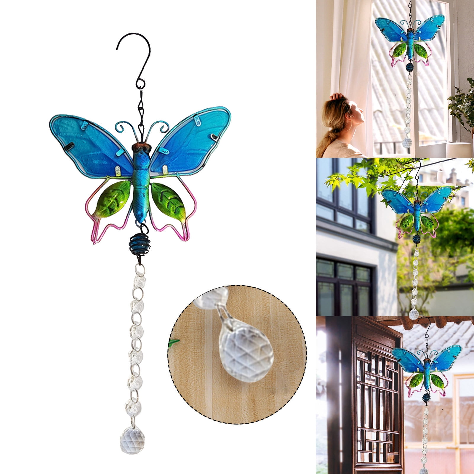 Crystal Suncatcher Butterfly Crystal SunCatcher Stained Glass Window