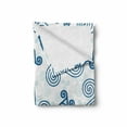 thumbnail image 2 of Celtic Soft Flannel Fleece Throw Blanket, Various Size Repeating Triskel Celtic Triple Spiral Extensions Illustration, Cozy Plush for Indoor and Outdoor Use, 60" x 80", Blue White, by Ambesonne, 2 of 6