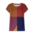 thumbnail image 4 of DailyTrove 3. Women's Two-Tone Contrast Short Sleeve Tank - V-Neck Casual Top, Minimalist for, 4 of 4