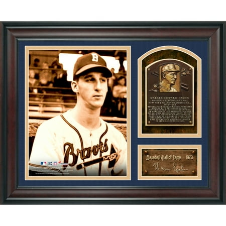 Atlanta Falcons Hall Of Fame Warren Spahn Atlanta Braves Fanatics Authentic Framed 15