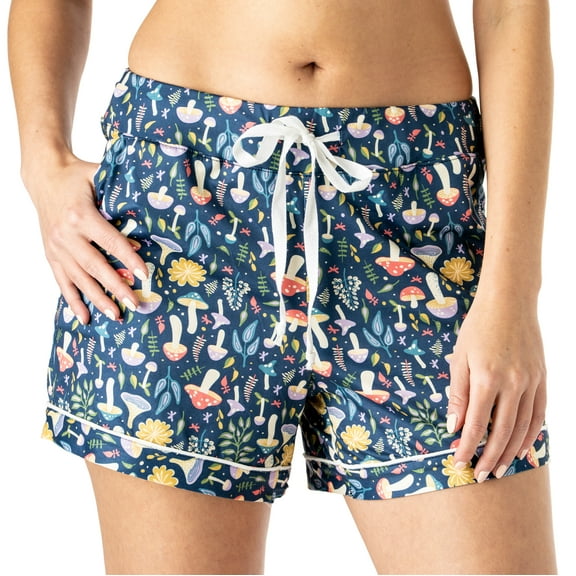 Hello Mello Stargazer Soft Pajama Lounge Shorts Bottoms, Down to Earth Medium/Large (Women's)