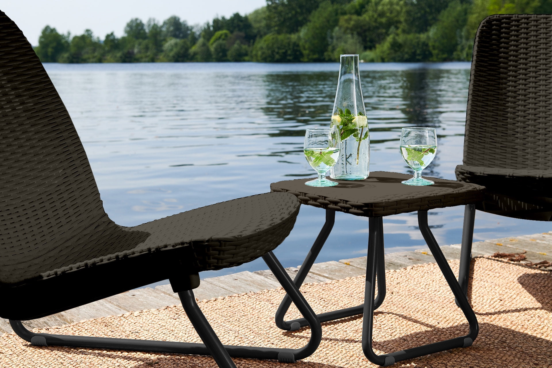 Keter rio 3 piece on sale resin wicker patio