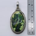 thumbnail image 5 of Green Turquoise Sterling Silver Native Oval Pendant | 2 1/4" Long | Green | 1 |, 5 of 10
