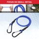 thumbnail image 4 of Workpro Cuerda elástica de 24 pulgadas con gancho de aleación de aluminio, paquete de 4 correas de goma superiores resistentes, cuerda elástica fuerte para tienda al aire libre, portaequipajes, campin, 4 of 8