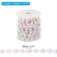thumbnail image 2 of Uxcell 5m/16 Feet Faux Pearl Beading Chain with Spool, 8mm Brass Chain Link for Jewelry Making Style 1, Rose Gold, 2 of 6