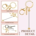 thumbnail image 3 of BlinkLLX 12 Pcs Beadable Keychains Bars Bulk Blank Beaded Metal Keychain for Craft DIY Gift, 3 of 12