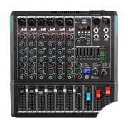 6 Channel Sound Mixer Audio Mixing Console USB Record Computer 48V Phantom Power Delay Repaeat 99 Effect