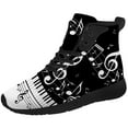 thumbnail image 5 of Aidianart Womens Music Note High Top Shoes High Top Sneakers Size 15.5, 5 of 5