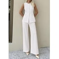 thumbnail image 4 of PRETTYGARDEN Women's 2 Piece Sets Summer Work Clothes Sleeveless Blazer Vest Pants Suits Spring Business Casual Outfits, 4 of 7