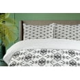 thumbnail image 4 of Ambesonne Geometric Duvet Cover Set, Monochrome Shapes Zigzags, 2-Calking, Dark Taupe Grey White, 4 of 7