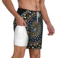 thumbnail image 3 of Goofa Dot Mandala Printed Men's Swim Trunks Board Shorts Quick Dry Mens Swimming Trunks with Compression Liner,Breathable Fit Hawaii Beach Shorts-XX-Large, 3 of 9