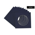thumbnail image 2 of Navy Blue Acid Free 7x7 Cirlce Picture Frame Mat with White Core Bevel Cut for 5x5 Pictures - Fits, 2 of 3