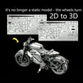 thumbnail image 4 of Fanglong 3D Metal Assembly Model DIY Puzzle Motorcycle Model Desktop Decoration Puzzle Books For Adults Block Puzzle Game Puzzles Wooden Stocking Stuffers For Adults Men Game Products Zoo Animals, 4 of 5