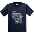 thumbnail image 3 of Inktastic Wisconsin State Word Salad Youth T-Shirt, 3 of 5