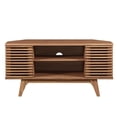 thumbnail image 3 of Bowery Hill 46" Laminate and Particleboard Corner TV Stand in Walnut, 3 of 9
