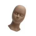 thumbnail image 1 of Silicone Training Mannequin Head for practice extension replacement training Training Profession Use Face Head Black Head Mold, 1 of 9