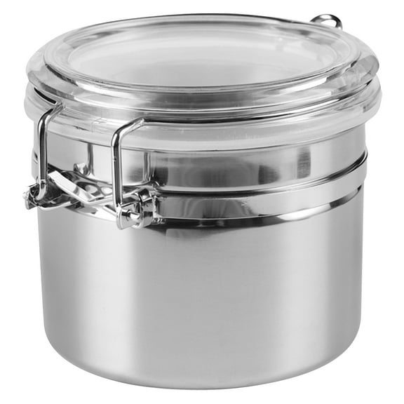 GOOHOCHY 1Pcs Food Container Jar Stainless Steel Square Mirror Finish 12.5 X 10.5 Airtight Storage