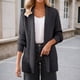 thumbnail image 1 of Ailaofu Women's Casual Open Front Sweater Long Sleeve Rib Knit Cardigan, 1 of 5