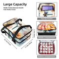 thumbnail image 3 of Dragonfly Large Capacity Double Layered Insulated Refrigerated Lunch Bag with Two Compartments, Carry Handle - 7.1x11.4x16.1 Inches, 3 of 6