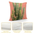 thumbnail image 4 of YINGXI  Rustic Farmhouse Throw Pillow Covers Vintage Pink Color Green Cactus Tropical Summer Plants Linen Pillow Case Cushion Cover Decorative Cushion Cover for Sofa Couch Chair (RV-Pink) 12x12in, 4 of 5
