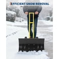 thumbnail image 7 of Snow Shovel with Wheels, 29" Heavy Duty Steel Snow Pusher Shovel with Adjustable Handle and 5-Position Angled Blade for Driveway, Sidewalk, Pavement, 7 of 7