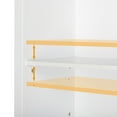 thumbnail image 4 of Hefilesy FCH American Country Spray Paint Upper Two Doors Middle Drawer Lower Two Doors Bookcase White, 4 of 6