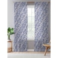 thumbnail image 5 of Sheer Curtains 96 Inches Long, Blue Floral Semi Sheer Curtains Light Filtering Window Treatment, Spring Flowers Pattern Plants Simple Vintage Privacy Voile Drapes for Living Room Bedroom 52x96 Inch, 5 of 7
