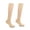 Skin color, variant on LYMAYTER S-2XL 1PC Women Zipper Compression Socks Casual Knee High Support Socks for Running Cycling