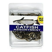 Eagle Claw Catfish Fishing Hooks Assortment Clam, 40 Pieces