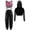 Pink, variant on Girls' Jazz Street Dance Outfits Hip Hop Clothes Hoodie Tank Tops and Sweatpants Activewear Set Pink 6