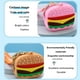 thumbnail image 3 of sweethay Llaveros Colgantes de simulación de silicona Hamburguesa Bolso de muñeca lindo Dibujos animados creativos Encantador Decorar a la moda Ropa, zapatos y accesorios Miscelánea Rosado 16 CM sweethay AP014210-01, 3 of 6