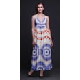 thumbnail image 5 of Bimba Tie-Dye Printed Adjustable Spaghetti Strap Long Maxi Dress Summer Beachwear-Small, 5 of 6