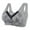 Gray, variant on Cmfcve Women's Plus Size Bra Thin Gathering Front Button Bra Print Comfort Wireless Underwear