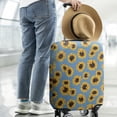 thumbnail image 2 of Blue Sunflower Pattern Luggage Cover Fashion Suitcase Cover Baggage Covers Fit 25-28 Inch Luggage (Go Travel), 2 of 5