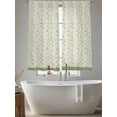 thumbnail image 5 of Green Floral Sheer Curtains 72 Inch Length 2 Panels Set - Light Filtering Window Treatments, Spring Flowers Rod Pocket Semi Curtains for Living Room/Bedroom/Kitchen Décor, 104"W x 72"L, 5 of 7