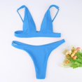 thumbnail image 4 of Conjunto de bikini para mujer, paquete de 2, de , de copa con relleno, ropa de playa, de , Azul M Yinane Traje de bikini de mujer, 4 of 8