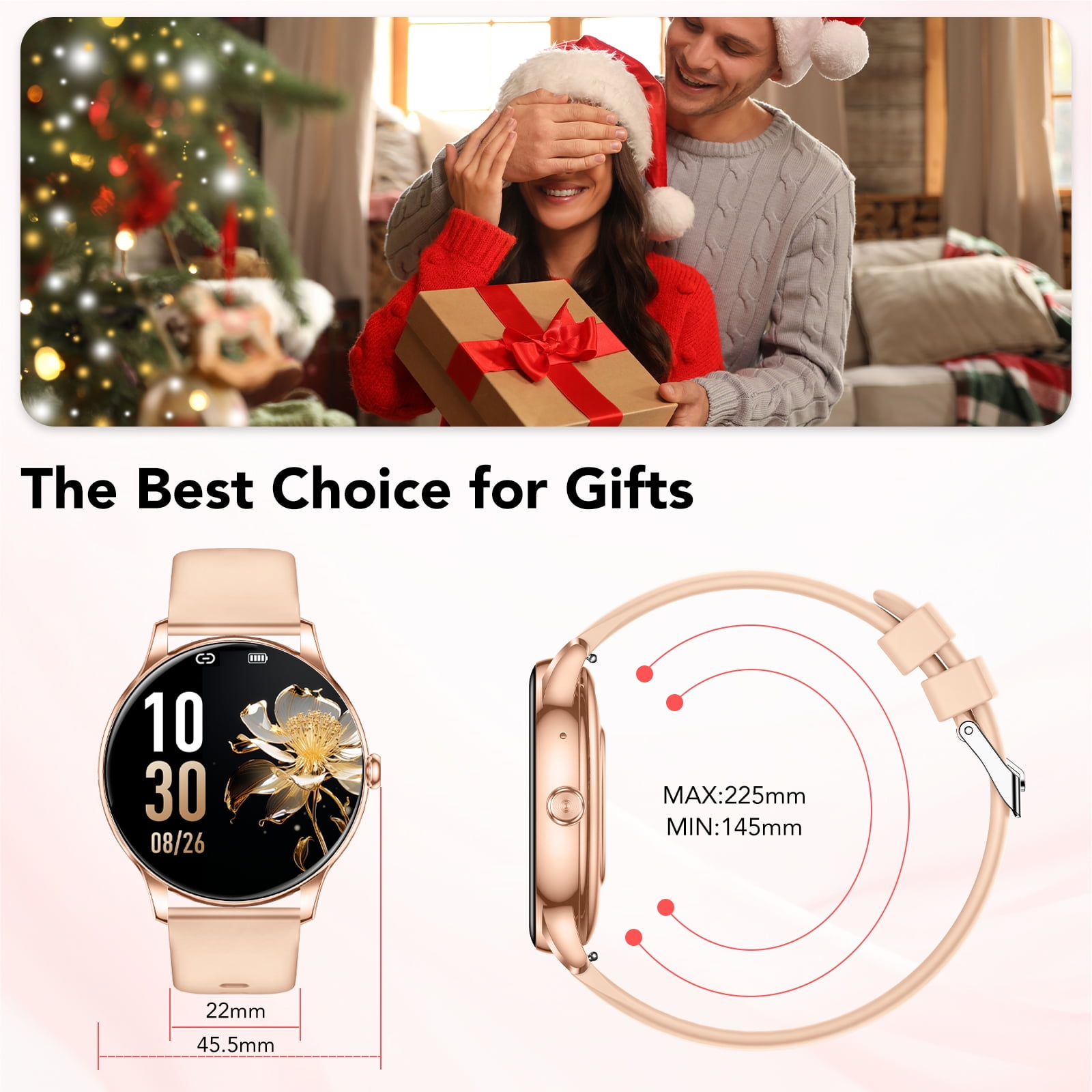 Smart Watches for Men Women, 1.39-inch HD Smartwatch Fits for iPhone Android, IP68 Waterproof Fitness Tracker with Bluetooth 5.4 Call(Answer/Make Calls), 30 Day Battery Life, 140+ Sport Modes