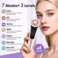 thumbnail image 2 of Facial Massager, Led Light Beauty Device, 7 in 1 Skin Care Tool with 7 LED Light Modes, 3 Level Vibration, 15min Timing for Skin Rejuvenation, Lifting, and Pore Cleansing, Pink, 2 of 10