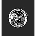 thumbnail image 5 of Skeleton Drinking Wine One More Year Women's Black Crew Neck Short Sleeve Crop Tee-Medium, 5 of 6