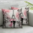 thumbnail image 3 of Nawypu  Pillow Covers  Oil Painting Paris European City Landscape France Eiffel Tower Pillow Cases Home Decorative Flower Square Pillowcases, 3 of 5