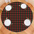 thumbnail image 2 of Multicolor Christmas Pattern Round Fitted Tablecloth with Elastic Edge,Dining Table Cover Waterproof,Outdoor Round Tablecloth for Camping,Dining,Indoor and Outdoor, 2 of 7