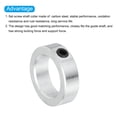 thumbnail image 4 of Uxcell Shaft Collar, 1.1 Inch Bore Zinc Plated Carbon Steel Set Screw Style Clamping Collars Silver 1 Pcs, 4 of 4