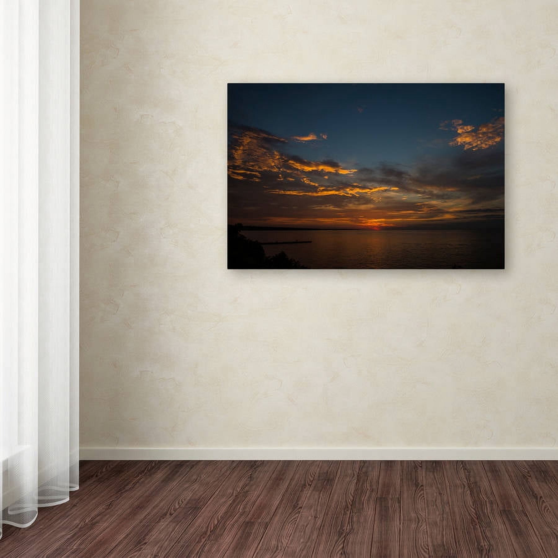 Trademark Fine Art "Golden Hour Lake Erie" Canvas Art by Kurt Shaffer