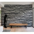 thumbnail image 6 of Tiptophomedecor Background & Patterns Wallpaper Wall Mural - Grey Stone Wall, 6 of 7