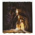 thumbnail image 3 of Ambesonne Fantasy Shower Curtain, Dark Rock Smokey, 69"Wx70"L, Orange Purple, 3 of 5