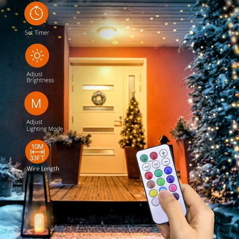 Christmas tree candle light With Timer Remote Flameless Flicker RGB Color  Changing For Halloween - Aliexpress