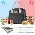 thumbnail image 3 of Women Lunch Bags for Work Reusable Insulated Lunch Pals Adult Leak-Proof Hot and Cold Tote Bag Balck, 3 of 9